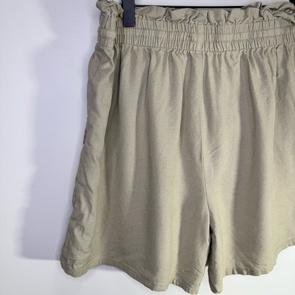 ARDENE Linen Blend Paperbag Shorts Size XL - Picture 4 of 7